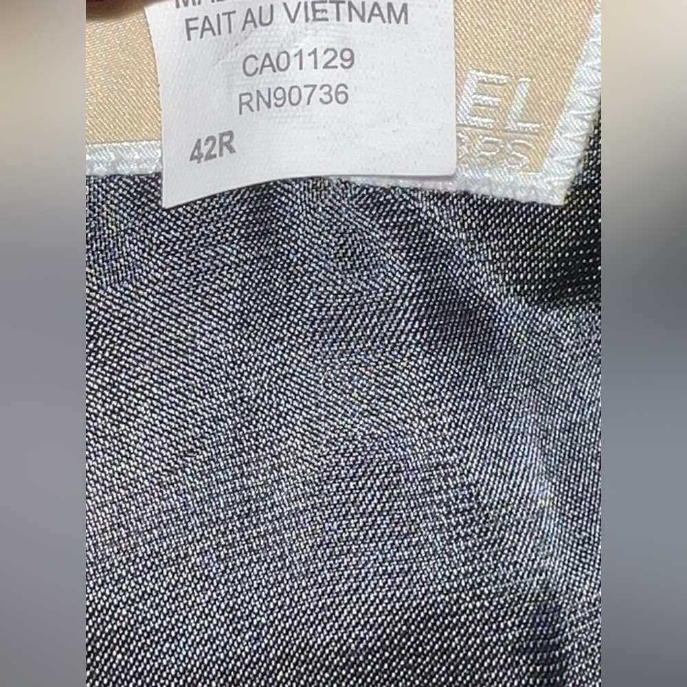 Michael Kors Men’s 42 Reg 100% Wool Dark Gray Black Sport Coat Jacket 42R - Picture 16 of 16